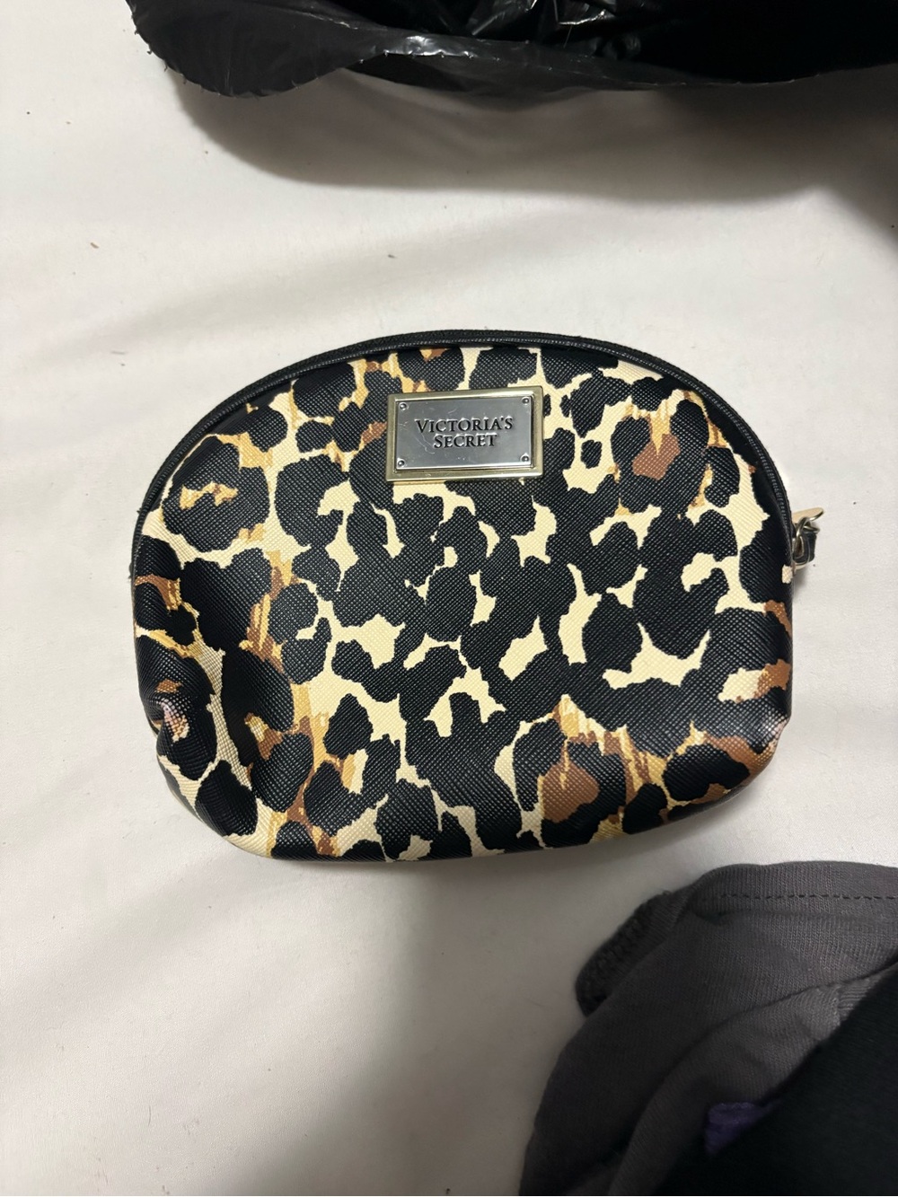 Victoria's Secret Leopard Cosmetic Pouch - Black, Brown, Cream